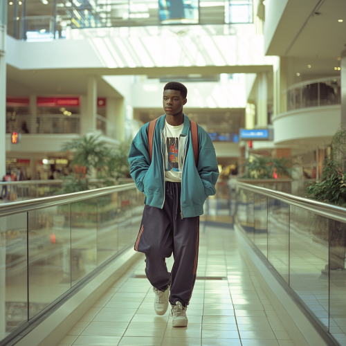 Black male teen 80's fashion