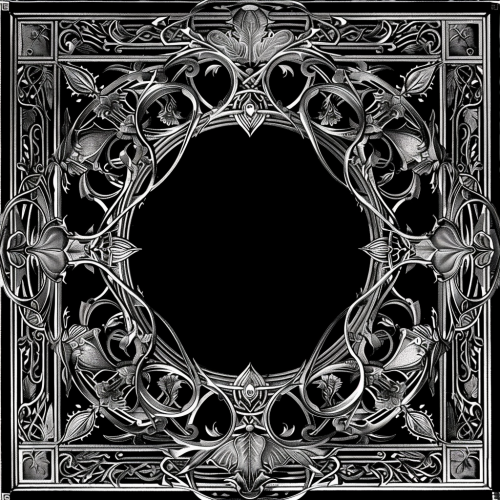 Black Metal Punk Border Art