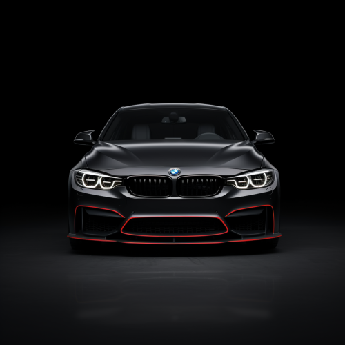 Black Metalic BMW 318 Driving Fast