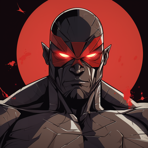 Mighty black cyclop wields bone sword