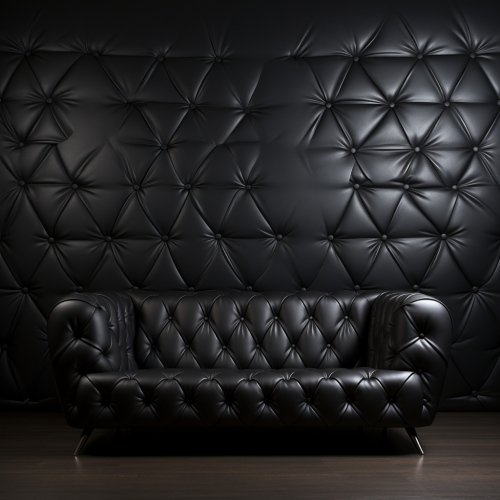 Texture of black padded wall