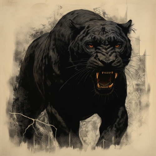 Black Panther from 1920 Circus Poster