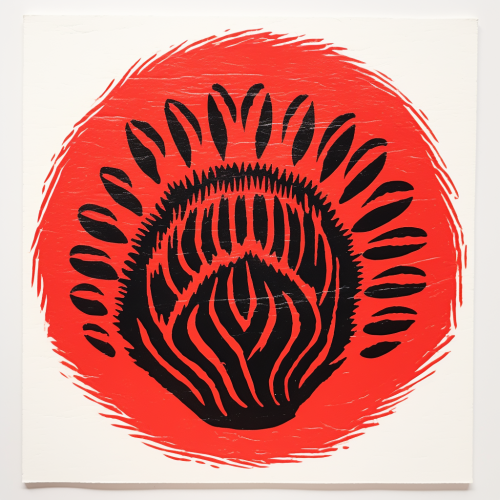 Minimal black panther paw linocut print Minimal black panther paw linocut print