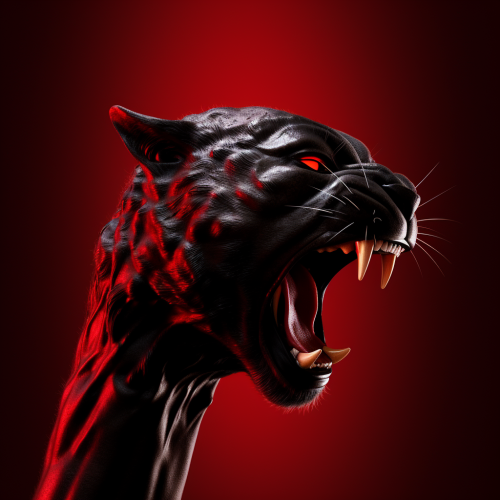 Black panther paw ripping red background Black panther paw ripping red background