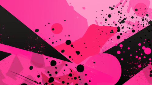 Colorful brushstroke and halftone abstract background