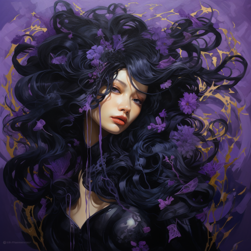 Elegant black and purple design