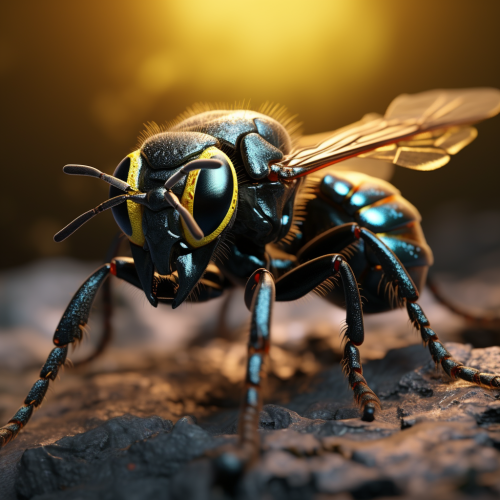 Black soldier fly in ultra HD