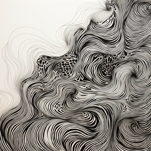 Hand drawn squiggle line on white paper