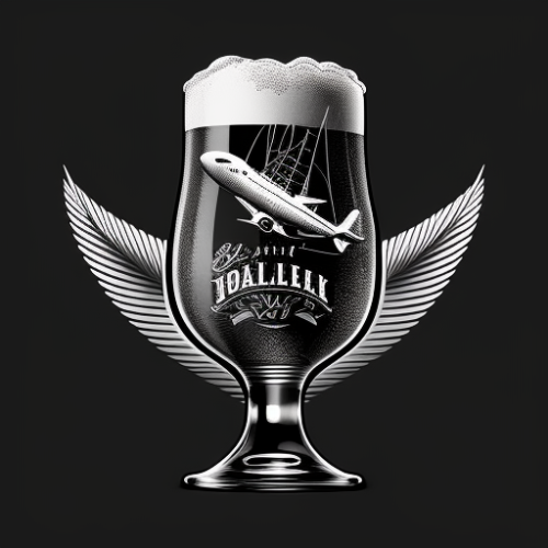 Logo of beer glass with propeller