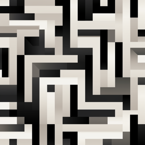 Black and white block pattern design
