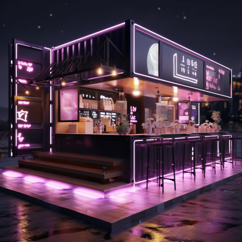 Modern black and white container bar