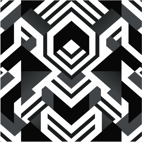 Black White Geometry Pattern
