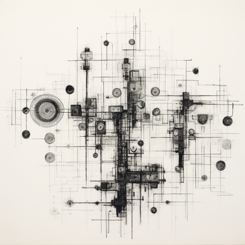 Black and white signal drawing