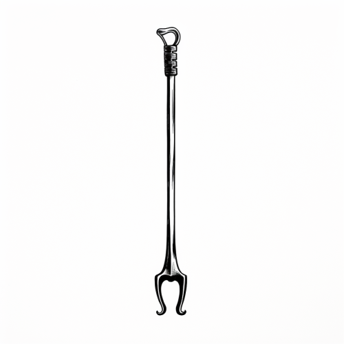 Minimal Detail Black and White Crowbar Clip Art