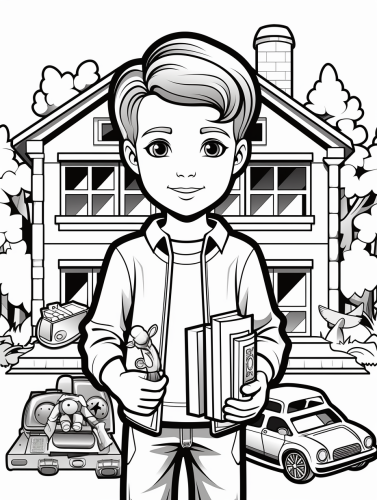 Cartoon image of saving money