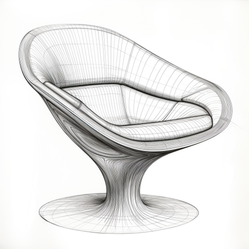 Swivel Chair Line Drawing