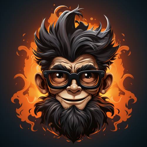 Troll logo design with black and white colors