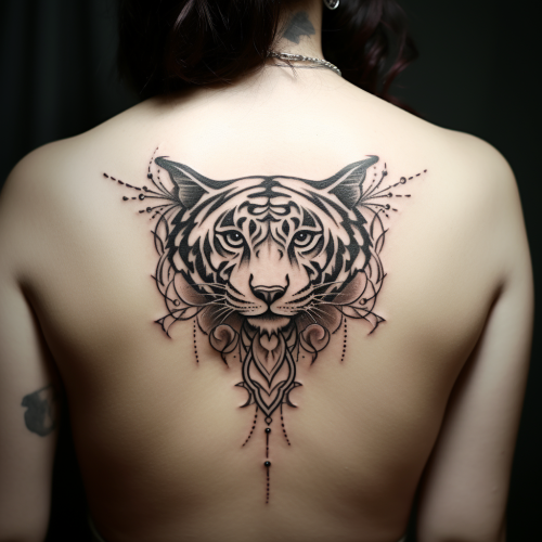 Black Winged Tiger Tattoo