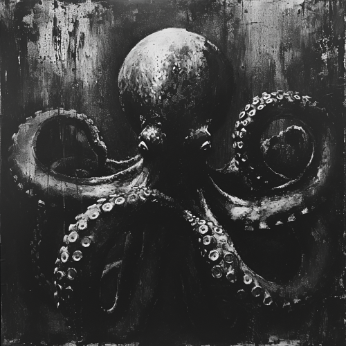 Stylish Black Octopus Sketch Stylish Black Octopus Sketch