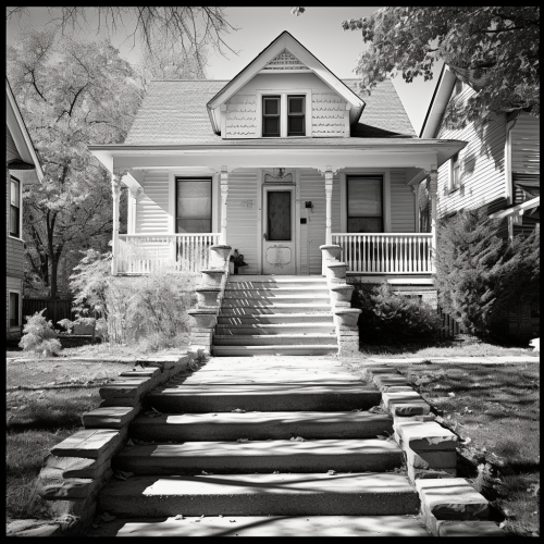 Enhanced black and white raw style image