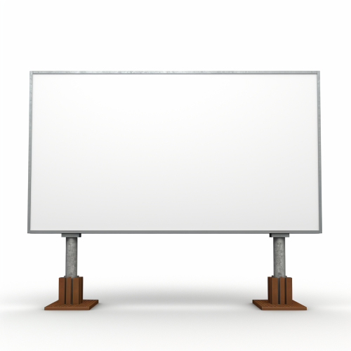 Blank billboard on white background