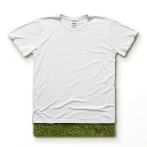 Blank white tshirt on ground