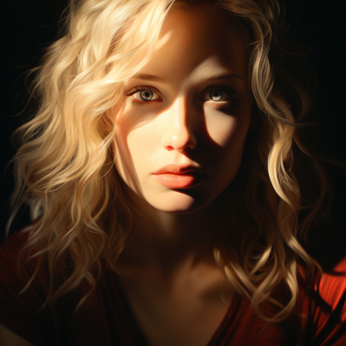 Captivating portrait of blond woman