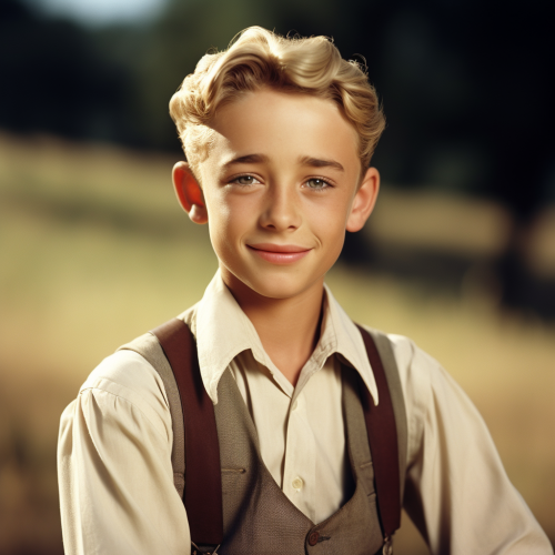 Blonde-haired rifleman in color