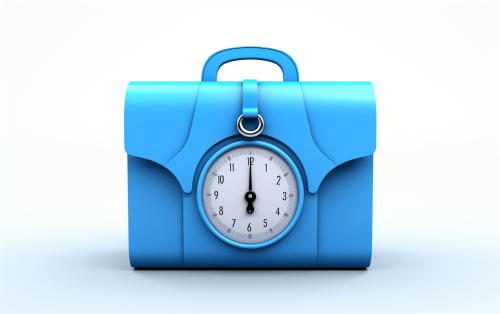 Blue folder with dial lock and applecore