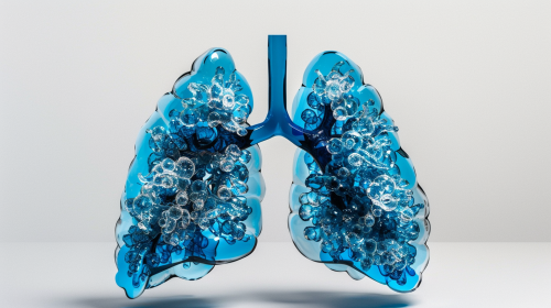 Blue Glass Lungs Backlit