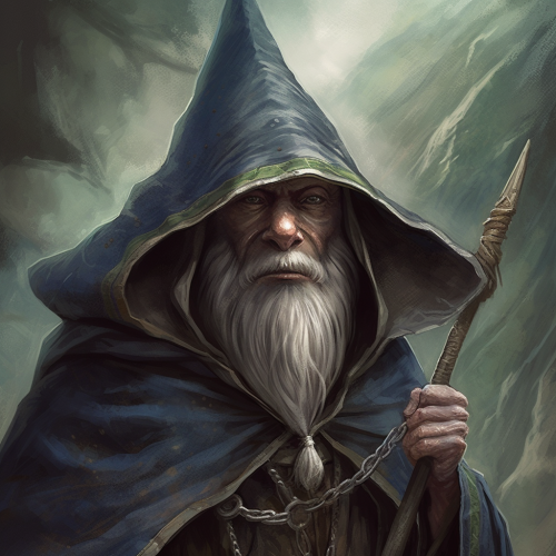 Hyper-realistic illustration of a blue gnome on an adventure
