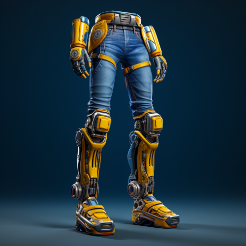 Blue Levis Jeans with Yellow Robot