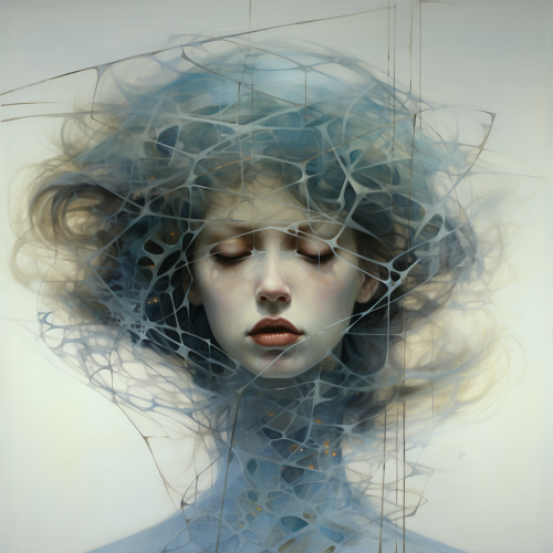 Transparent sheet stretched by blue machine hands