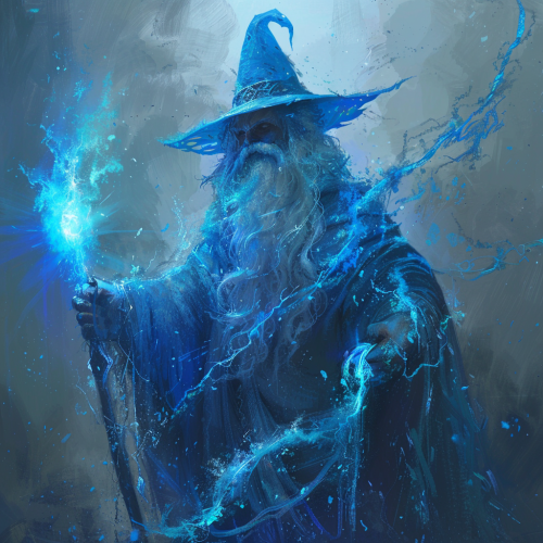 blue wizard character fantasy image