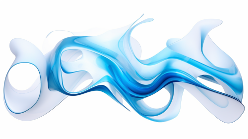 Abstract blue geometric patterns flowing together