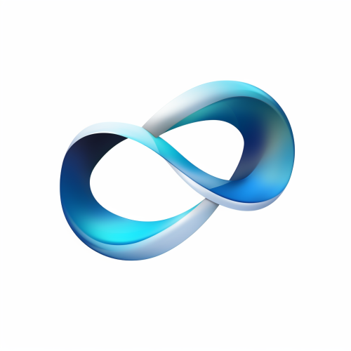 Blue twist Mobius Strip logo Blue twist Mobius Strip logo
