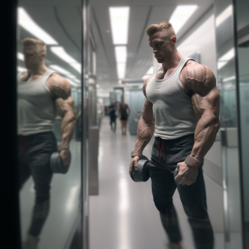 Muscular figure showing only muscle tissue