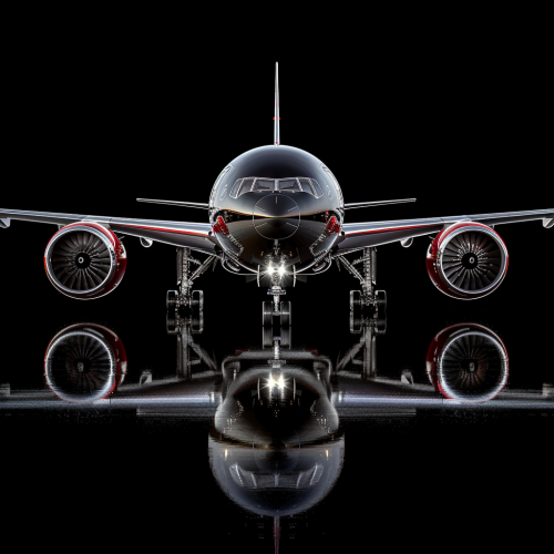 Boeing 777 Front View Plane