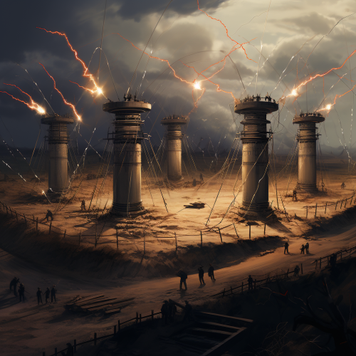 Border Defense with Tesla Coils and Machine Guns