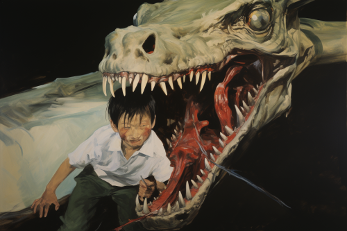 Unique Boy and Dragon Artwork