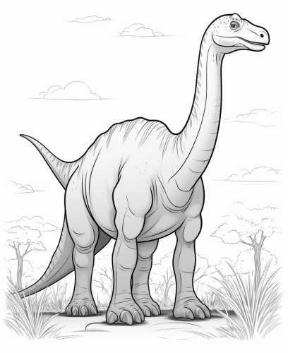 Brachiosaurus coloring page for kids