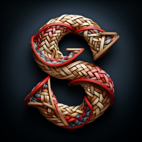 Braided letters ST intertwined