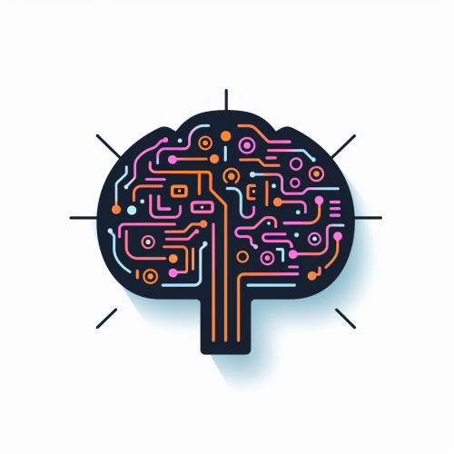 Brain icon simple tech