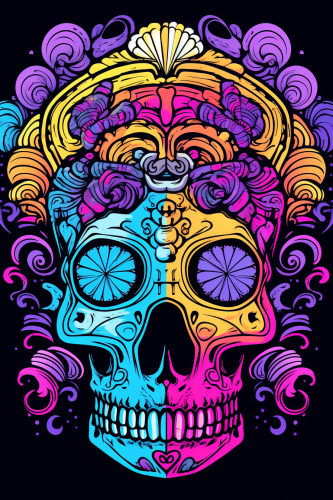 Colorful brainwashing graphic design illustration