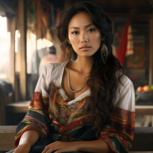 Authentic portrayal of a Brazilian Asian woman