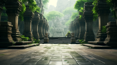 Breathtaking Hindu temple in lush surroundings Breathtaking Hindu temple in lush surroundings