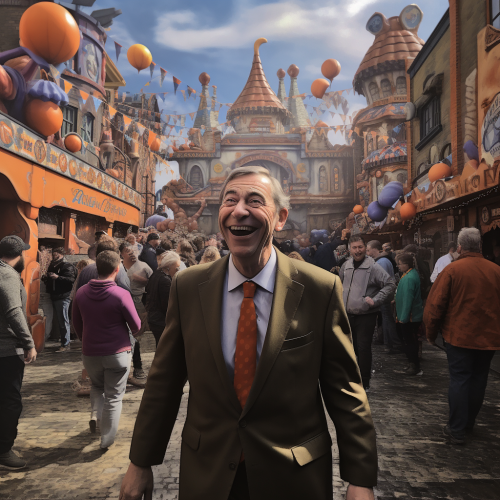 People having fun at Brexitland Theme Park