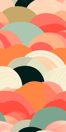 Bright modern art pattern blending vibrant nature