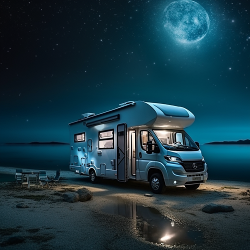 Beautiful night with moonlight and stars Beautiful night with moonlight and stars