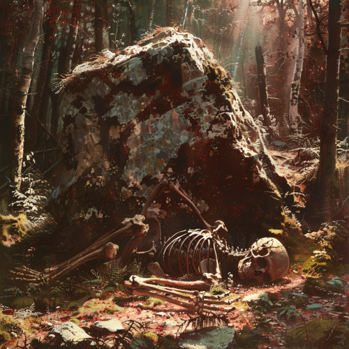 Giant skeleton in British forest